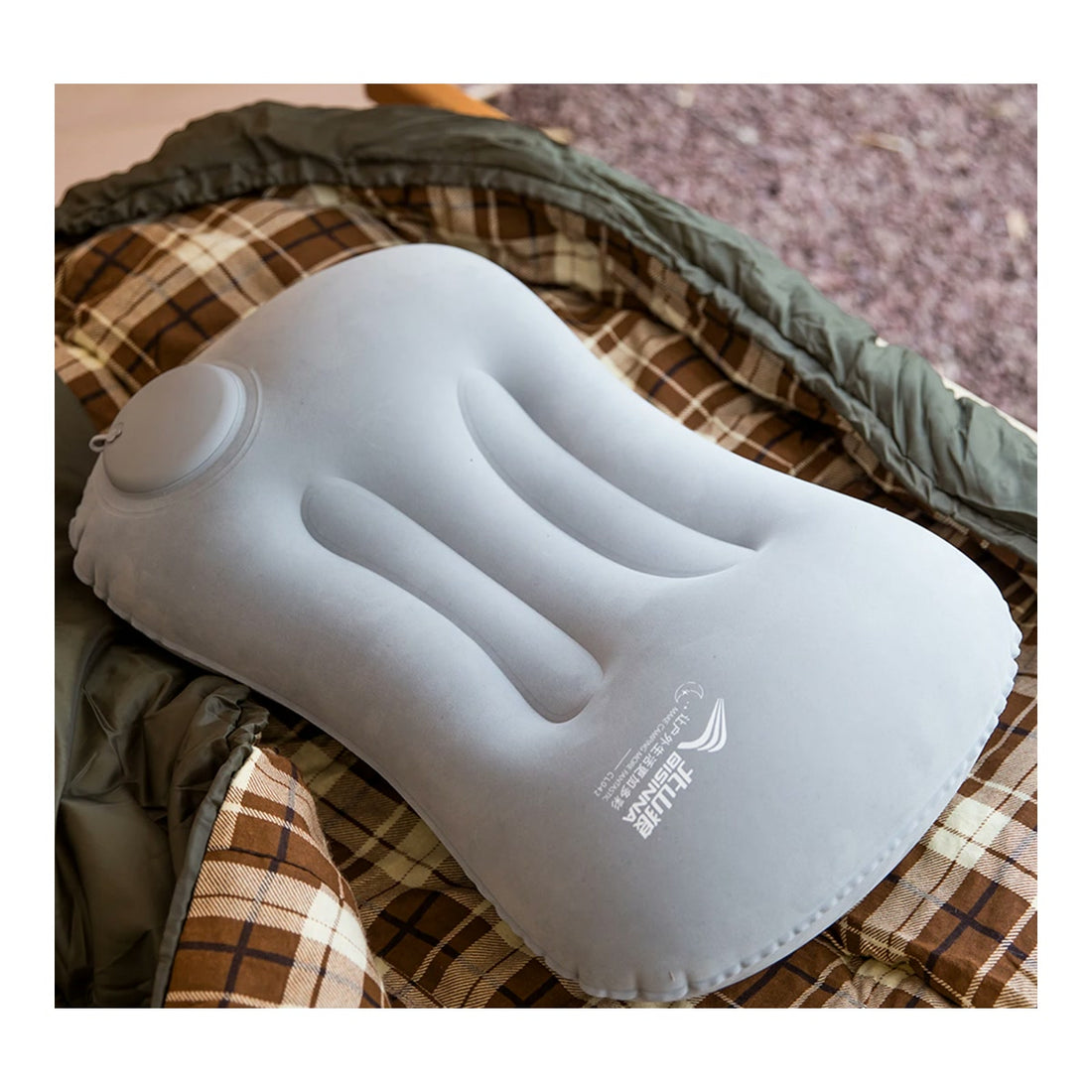 Oreiller gonflable de voyage BISINNA CL042 gris